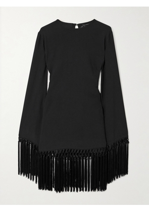 Taller Marmo - Claudia Fringed Crepe Mini Dress - Black - IT36,IT38,IT40,IT42,IT44,IT46,IT48