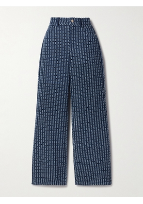 Cult Gaia - Katya Cutout Distressed High-rise Straight-leg Jeans - Blue - 24,25,26,27,28