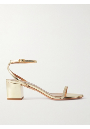 Aquazzura - Olie 50 Metallic Faux Leather Sandals - Gold - IT35,IT36,IT36.5,IT37,IT37.5,IT38,IT38.5,IT39,IT39.5,IT40,IT40.5,IT41,IT42