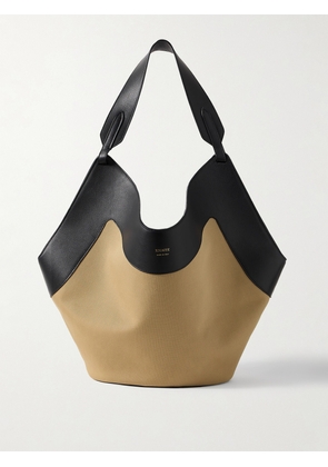 KHAITE - Lotus Medium Leather-trimmed Canvas Tote - Black - One size