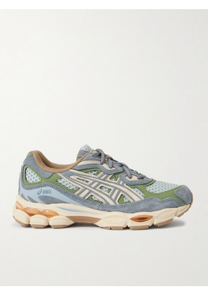 Asics - Gel-nyc Leather And Suede-trimmed Mesh Sneakers - Blue - UK 2.5,UK 3,UK 3.5,UK 4,UK 4.5,UK 5,UK 5.5,UK 6,UK 6.5,UK 7,UK 7.5,UK 8,UK 8.5,UK 9,UK 9.5