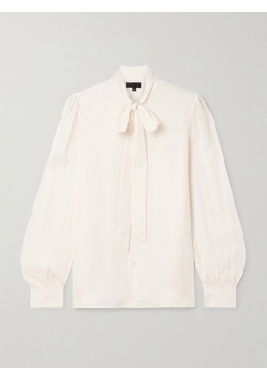 Nili Lotan - Carina Pussy-bow Silk-chiffon Blouse - Ivory - x small,small,medium,large,x large