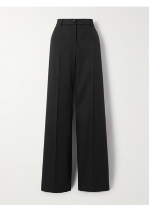 Dolce & Gabbana - Wide-leg Wool-blend Twill Pants - Black - IT36,IT38,IT40,IT42,IT44,IT46,IT48,IT50