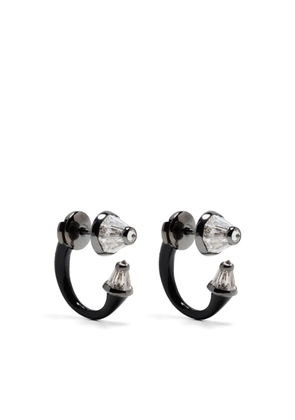 Nikos Koulis 18kt white gold Enery diamond jacket earrings - Black