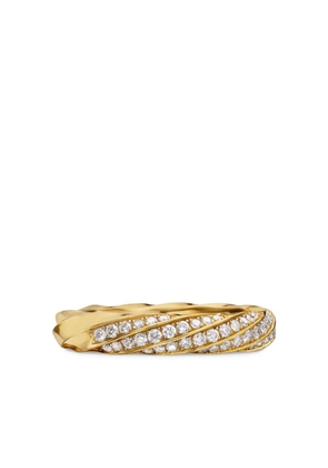 David Yurman 18kt recycled gold Cable Edge diamond band ring (4mm)