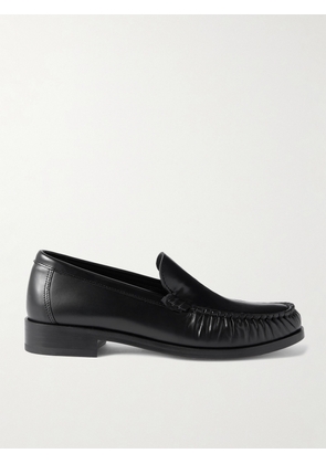LEGRES - 67 Ruched Leather Loafers - Black - IT35,IT36,IT37,IT38,IT39,IT40,IT41