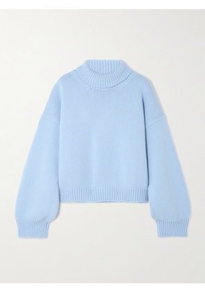 &Daughter - Caragh Oversized Cropped Wool Sweater - Blue - x small,small,medium,large,x large