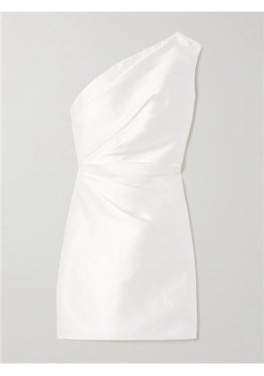 Solace London - Nori One-shoulder Twill Mini Dress - White - UK 4,UK 6,UK 8,UK 10,UK 12,UK 14,UK 16
