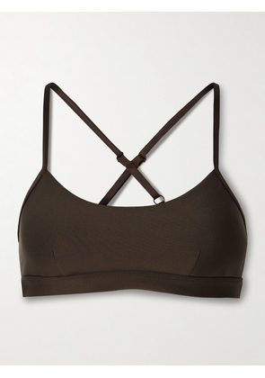 Alo Yoga - Intrigue Cutout Airlift Sports Bra - Brown - x small,small,medium,large,x large