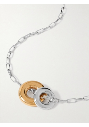 Laura Lombardi - Moneta Rhodium- And Gold-plated Recycled Necklace - Silver - One size