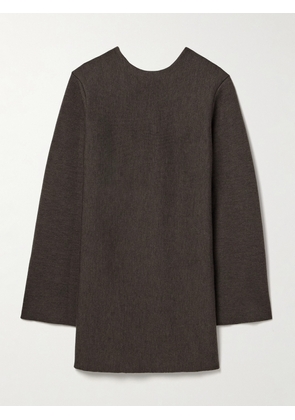 KHAITE - Elle Wool-blend Mini Dress - Brown - x small,small,medium,large,x large