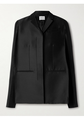 KHAITE - Crittan Wool And Silk-blend Faille Blazer - Black - US0,US2,US4,US6,US8