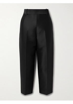 KHAITE - Cam Cropped Wool And Silk-blend Faille Straight-leg Pants - Black - US0,US2,US4,US6