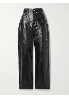 Marant Étoile - Ariete Crinkled Faux Leather Straight-leg Pants - Black - FR 34,FR 36,FR 38,FR 40,FR 42,FR 44
