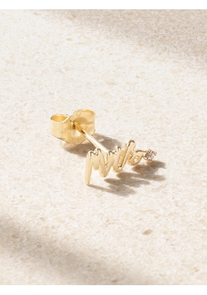 Alison Lou - Mrs 14-karat Gold Diamond Earring - One size