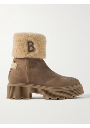 BOGNER - Turin Shearling-trimmed Suede Boots - Brown - IT35,IT36,IT37,IT38,IT39,IT40,IT41,IT42