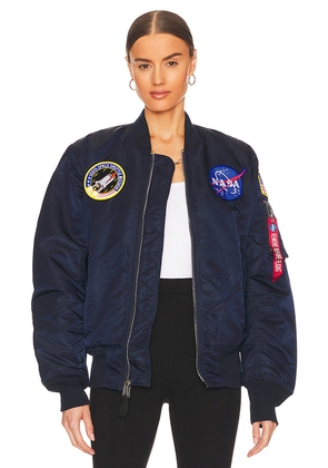 ALPHA INDUSTRIES NASA MA-1 Bomber in Blue. Size M. Also in S.