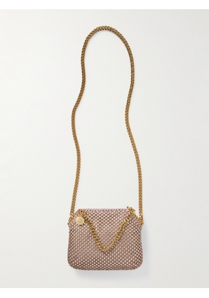 Stella McCartney - Falabella Tiny Crystal-embellished Satin Shoulder Bag - Pink - One size