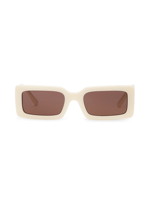 Dolce & Gabbana Rectangle Sunglasses in Beige.