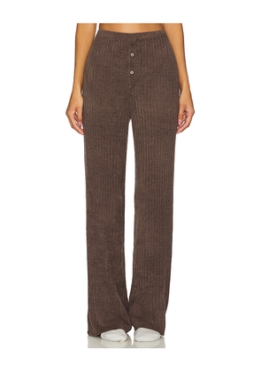Barefoot Dreams CozyChic Ultra Light Ribbed Lounge Pant in Brown. Size S. Also in XS.