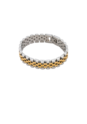 BRACHA Rolly Two Tone 2.0 Bracelet in Metallic Gold.