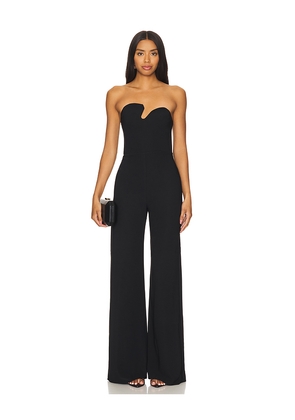 Amanda Uprichard Strapless Puzzle Jumpsuit in Black. Size L. Also in S, XS.
