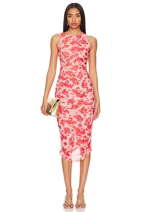 Bardot Felicia Midi Dress in Red. Size 4. Also in 6.