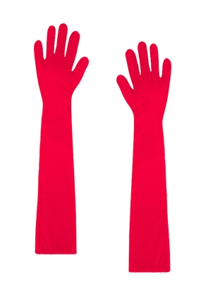 Anna October Manon Long Gloves in Red. Size L. Also in M.