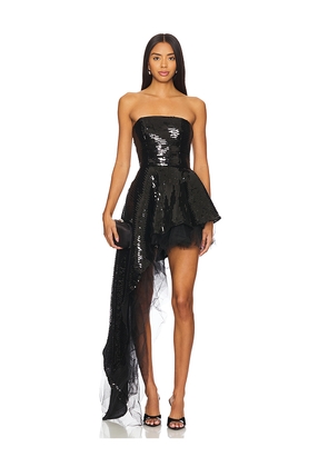 Bronx and Banco Tulum Sequin Gown in Black. Size L. Also in XL.