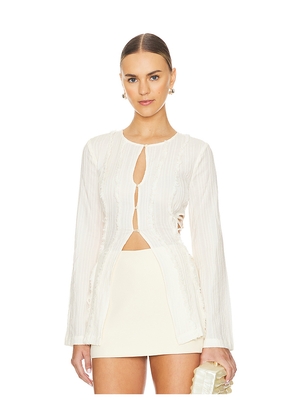 Camila Coelho Aveia Top in Beige. Size M. Also in S, XL.