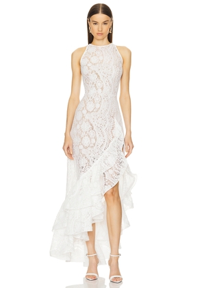 Bronx and Banco Sicilia Ruffle Dress in White. Size S. Also in L.