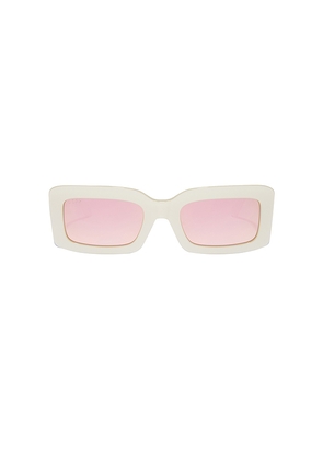 DIFF EYEWEAR Indy Sunglasses in White.