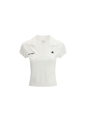 Courrèges White Cotton Polo Shirt - M