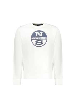 North Sails White Cotton Men's Sweatshirt - S