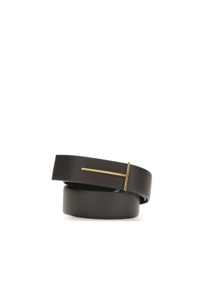 Tom Ford Brown Calf Leather Bos Taurus Regular Belt - 100 cm / 40 Inches