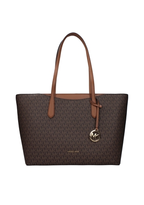Michael Kors Brown Fabric Shoulder Bag
