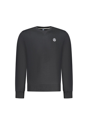 North Sails Black Cotton Men's Sweatshirt - S