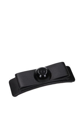 Salvatore Ferragamo Black Leather Hair Clip