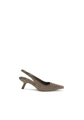 Brunello Cucinelli Brown Leather High Heel Pumps - EU37/US7