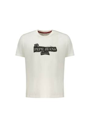 Pepe Jeans White Cotton Men T-Shirt - S