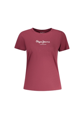 Pepe Jeans Red Cotton T-Shirt - XS