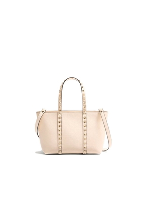 Valentino Garavani Beige Calfskin Tote Bag