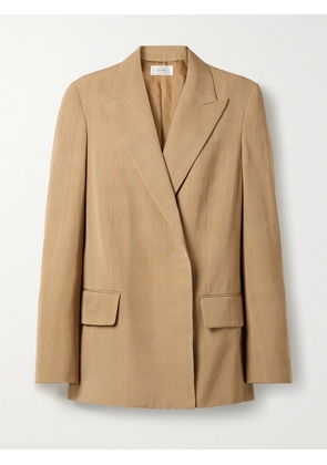 The Row - Natere Double-breasted Woven Blazer - Brown - x small,small,medium,large