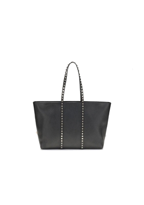 Valentino Garavani Black Calfskin Tote Bag