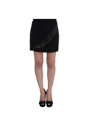 Frankie Morello Black Polyester Mini Skirt - IT42