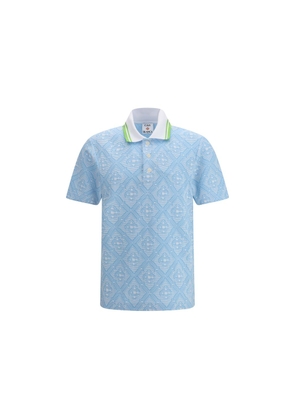 Casablanca Light Blue Cotton Polo Shirt - L