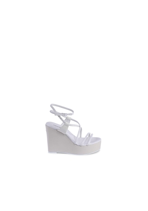 Calvin Klein White Leather Wedge Sandals - 39