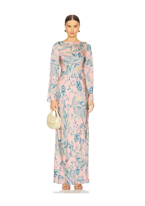 HEMANT AND NANDITA Long Dress in Pink,Blue. Size M. Also in XXS.