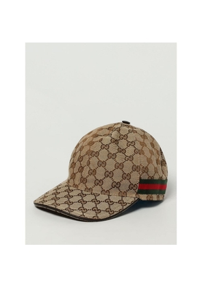 Gucci Beige Cotton And Leather Cap (Baseball Hat) - M