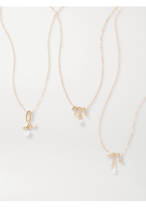 Persée - Initial 18-karat Gold Diamond Necklace - A,B,C,D,E,F,G,H,I,J,K,L,M,N,O,P,Q,R,S,T,U,V,W,X,Y,Z